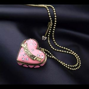 Pink heart necklace